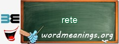 WordMeaning blackboard for rete